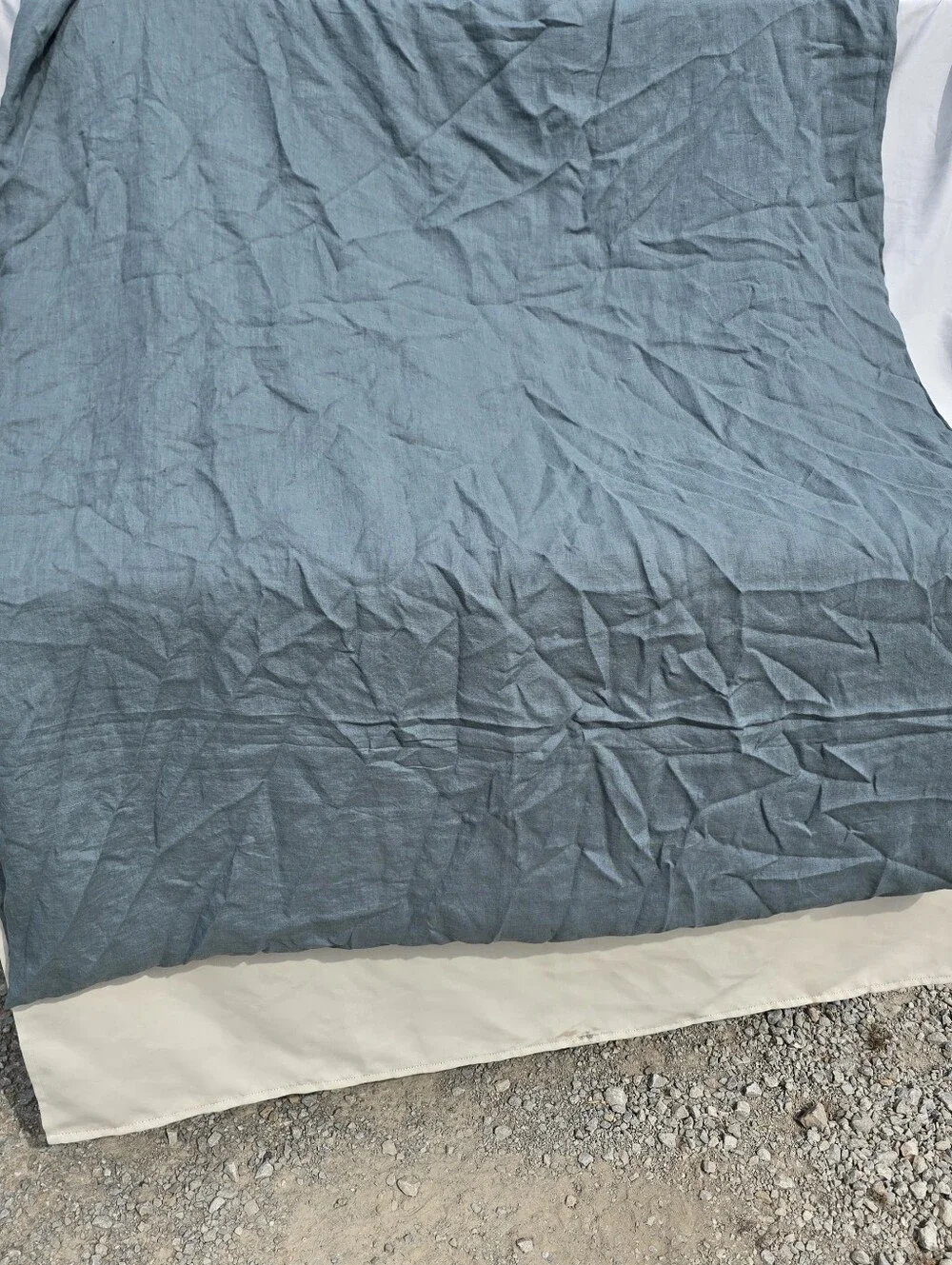 New Quince European 100% Linen Duvet Cover & SHAM SET Ocean Full Queen